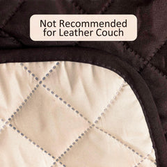 Fun Homes Polyester Reversible 1 Seater Polyester Sofa Cover (HS_36_FUNHOMES018997, Brown and Ivory, Standard)