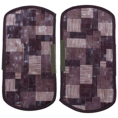 Kuber Industries 3D Checkered Design PVC 1 Piece Fridge Top Cover and 2 Piece Handle Cover (Brown) - CTKTC39711