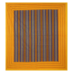 Kuber Industries 160 TC Cotton Double Bedsheet with 2 Pillow Covers - Yellow