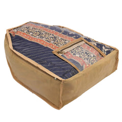 Kuber Industries 12 Piece Non Woven Blouse Cover with Front Transparent Window with Attached Pocket Set (Brown)