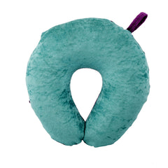 Kuber Industries 2 Pieces Unisex U -Shaped 100 Percent Pure Memory Foam Soft Cushions Neck Rest Pillow for Travel, Car, Train, Flight, Bus (Purple & Green) - CTKTC039218