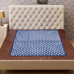 Kuber Industries Dots Design PVC Reversible Food Mat Mattress Protector Bed Server (Blue) CTKTC33199