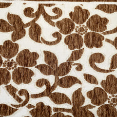 Kuber Industries Floral Design Velvet Dining Table Runner (Brown) CTKTC029920