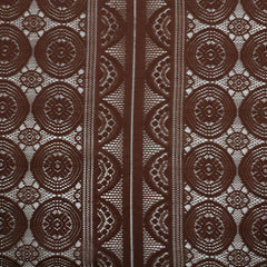 Kuber Industries Circle Design Cotton 5 Seater Sofa Cover, 70" x 29", Set of 6, Brown