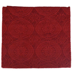 Kuber Industries Circle Printed Home Decorative Luxurious 4 Seater Cotton Center Table Cover/Table Cloth, 40"x60" (Maroon)-44KM012