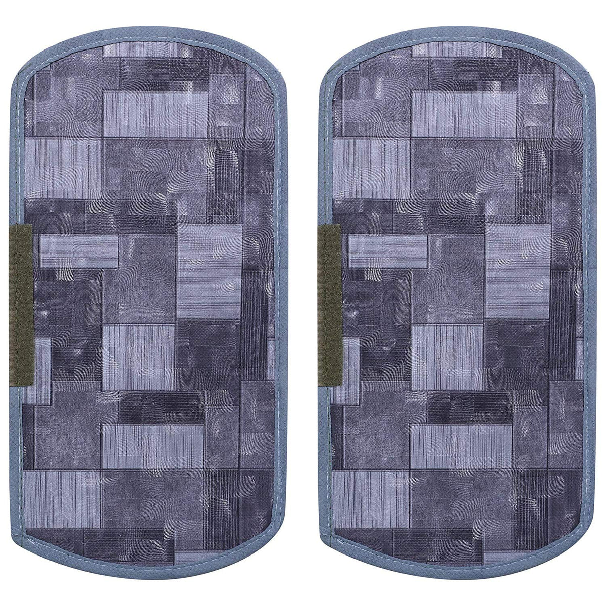 Heart Home 3D Checkered Design PVC 2 Pieces Fridge/Refrigerator Handle Cover (Grey) - CTHH6545, Standard