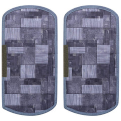 Heart Home 3D Checkered Design PVC 2 Pieces Fridge/Refrigerator Handle Cover (Grey) - CTHH6545, Standard