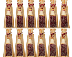Kuber Industries Beads Beautiful Design Polyester 12 Pieces Curtain Tie Back Tassel Set (Maroon) CTKTC33563