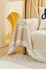 Kuber Industries Decorative Chenille Sofa Throw|Throw for Sofa, Bed & Couch|Ideal for Indoor & Outdoor 70x51 Inches (Coffee)