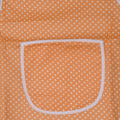 Kuber Industries Polka Dots Bib Apron,Water Oil Cotton Resistant Chef Cooking Kitchen Apron with Pockets for Men Women (Set of 2,Maroon & Peach)-KUBMART15579
