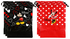 Kuber Industries Disney Print 6 Piece Non Woven Travel Shoe Cover, String Bag Organizer (Black & Red) -HS_35_KUBMARTS18015