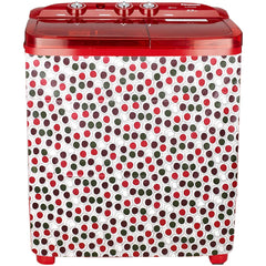 Kuber Industries Circle Design PVC Top Load Semi Automatic Washing Machine Cover (Brown) CTKTC33345