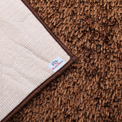 Heart Home Shaggy Bedside Runner Home Floor Décor Rugs for Living, Dinning, Office, Rooms & Bedroom (Brown)-HS43HEARTH25560