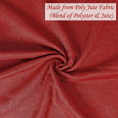 Heart Home Heat Resistant, Antislip Jute Dining Table Cover for Home Decor, 60"x90" (Red)