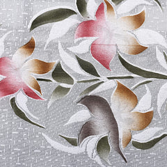 Heart Home Flower Printed Home Decorative Luxurious 4 Seater Cotton Center Table Cover/Table Cloth, 40"x60" (White)-44HH056