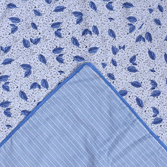 Kuber Industries Cotton Soft Lightweight Leaf Design Reversible Single Bed Dohar | Blanket | AC Quilt for Home & Travel (White)