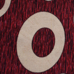 Heart Home Door Mat|Circle Print Design & Soft Microfiber|Anti Slip & Water Absorbant|Size 56 x 37 CM, Pack of 3(Maroon)-HEARTXY11461