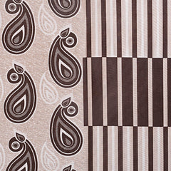 Kuber Industries Zig Zag Design Polyester 4 Pieces Eyelet Door Curtain 7 Feet (Brown)-Ctktc14537