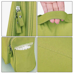 Kuber Industries Canvas Toiletry Kit Bag for Women and Men for Travel, Shaving kit Bag for Men, Travel Pouches for Women for Cosmetics and Makeup (Green) -CTKTC038999