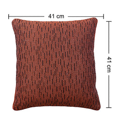 Heart Home Cushion Cover|Sofa Cushion Covers|Strips Print Sitting Cushion Cover|Polyester Cushion Filler|16x16 Inch|Set of 5 (Multicolor)