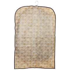 Kuber Industries Metallic Printed 3 Pieces Half Transparent Non Woven Men's Coat Blazer Cover (Golden & Brown) -CTKTC038147
