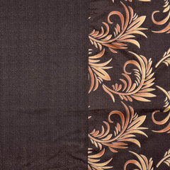 Kuber Industries Leaf Print 2 Pieces Room Darkening Door Curtain, 7 Feet (Brown)
