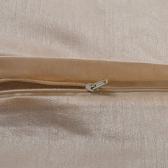 Heart Home Velvet Dot Printed Soft Decorative Square Throw Pillow Cover, Cushion Covers, Pillow Case for Sofa Couch Bed Chair 16x16 Inch- Pack of 4(Cream), Standard (HS_37_HEARTH020266)