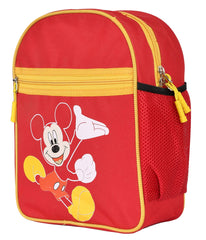 Kuber Industries Disney Print Unisex School Bag|Kids School Backpack|School Bag For Girls, Boys|Disney Mickey Mouse Print 13 Inch|Red|