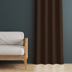 Urbane Home Polyester Decorative 7 Feet Window Curtain Darkening Blackout|Drapes Curtain With 8 Eyelet For Home & Office (Coffee)