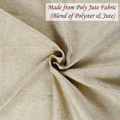 Heart Home Heat Resistant, Antislip Jute Center Table Cover for Home Decor, 40"x60" (Cream)