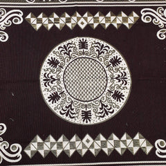 Kuber Industries CTKTC40153 Flower Design Traditional Cotton Carpet for Living Room, Area Rug (5 feet x7 feet, Brown, Standard)