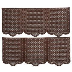 Kuber Industries Circle Design Cotton 6 Piece 5 Seater Sofa Cover Set(Brown) - CTKTC022254