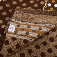 Heart Home Luxurious Dot Printed Soft Cotton Bath Towel Perfect for Daily Use, 30"x60" - Pack of 2 (Brown)-50HH01797