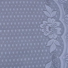 Kuber Industries Floral Design Cotton 4 Seater Center Table Cover 60"x40"(White)-CTKTC32942