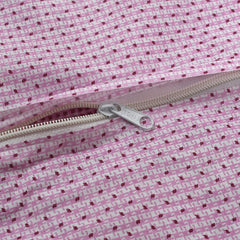 Heart Home Cushion Cover|Sofa Cushion Covers|Burgundy Print Sitting Cushion Cover|Cotton Cushion Filler|16x16 Inch|Set of 5 (Pink)