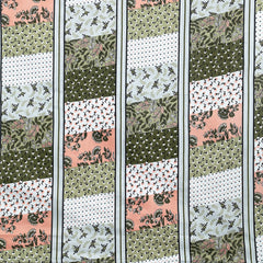 Kuber Industries Double Bedsheet with 2 Pillow Covers | 144 TC Glace Cotton Flower Check Print Bedsheet For Living Room | Bedroom | 90x100 Inch | Green