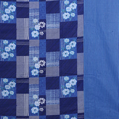 Homestic Double Bedsheet(228 * 254 cm)|Cotton 120 TC Luxury Printed Soft & Lightweight Bedsheet for Double Bed with 2 Pillow Covers (Blue)