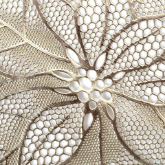 Kuber Industries Flower Design Soft Leather Table Placemats, Set of 4 (Gold)-HS43KUBMART26100, Standard