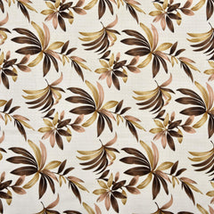 Kuber Industries Leaf Print 6 Pieces Patio Sliding Door Curtain - Keep Warm Draperies, Sliding Glass Door Drapes,7 Feet (Brown)