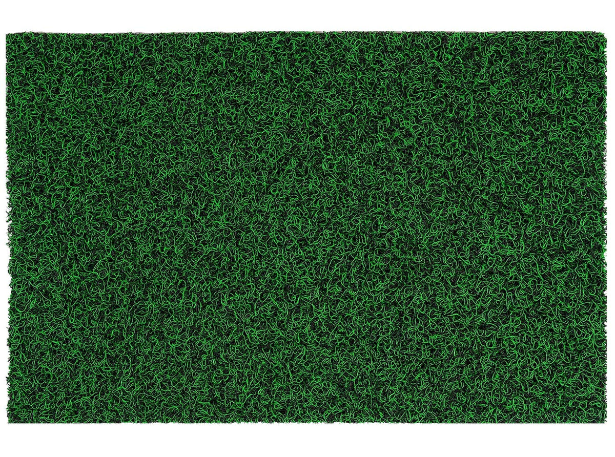 Kuber Industries CTKTC039950 Double Shade Polyvinyl Chloride Thread Rubber Anti Slip Door Mat (16" x24'', Green and Black)