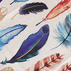 Kuber Industries Bird's Wing Design Cotton 4 Seater Center Table Cover (Gold)-CTKTC30009