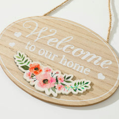 Door Decor Panel|Wall Hanging Wooden Frame Board (Cream)