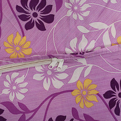 Kuber Industries Leaf Design Cotton Top Load Fully Automatic Washing Machine Cover - Purple, Standard (CTKTC01099)