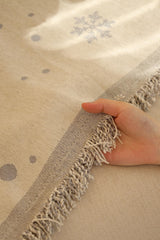 Kuber Industries Decorative Chenille Sofa Throw|Throw for Sofa, Bed & Couch|Ideal for Indoor & Outdoor 70x90 Inches (Off White)