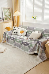 Kuber Industries Decorative Chenille Sofa Throw|Throw for Sofa, Bed & Couch|Ideal for Indoor & Outdoor 70x70 Inches (Multi)