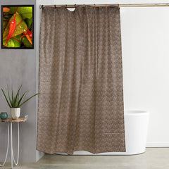 Heart Home PVC Shower Curtain 7 Feet (Coffee)- CTHH02169