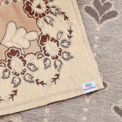 Heart Home Rectangular Floral Print Cotton Table Runner for Dining and Center Table, Wedding, Everyday Use, Dinner Parties, Set of 2 (Cream)-50HH01284