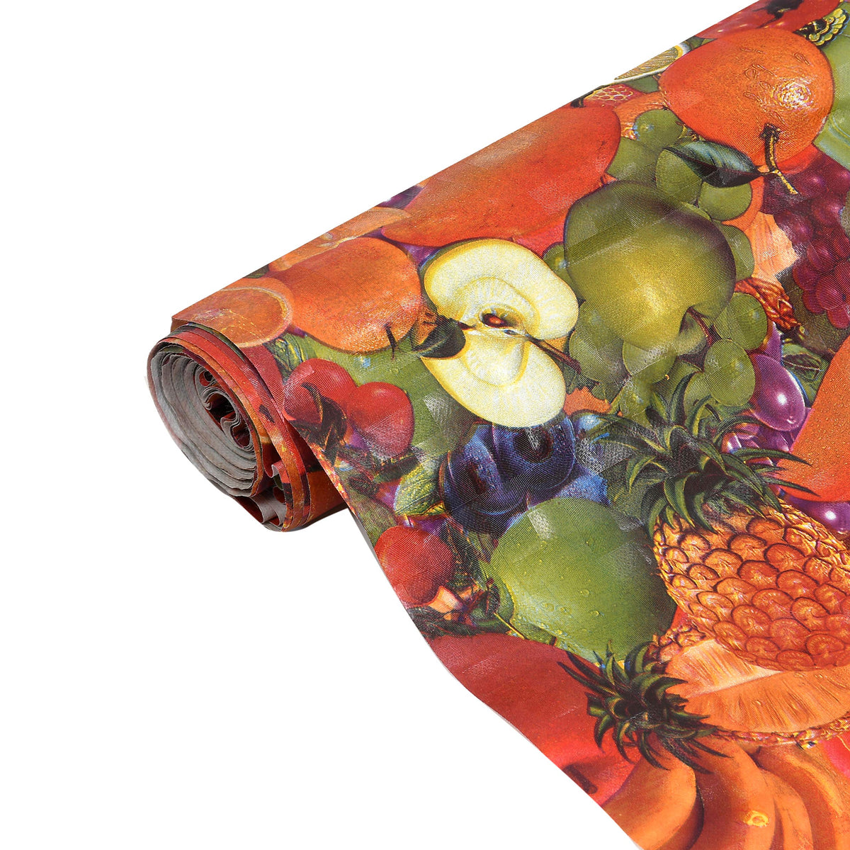 Heart Home 3D Fruits Design PVC Wardrobe Kitchen Drawer Cupboard Cabinet Shelf Mat 10 Mtr (Maroon) CTHH05169