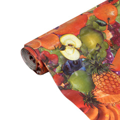 Kuber Industries 3D Fruits Design PVC Wardrobe Kitchen Drawer Cupboard Cabinet Shelf Mat 10 Mtr (Maroon) CTKTC33366