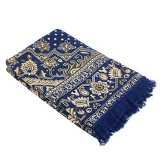 Kuber Industries 5 x 7 Feet Superfine Velvet Carpet|Rug|Living Room|Bedroom|Hall (Blue)